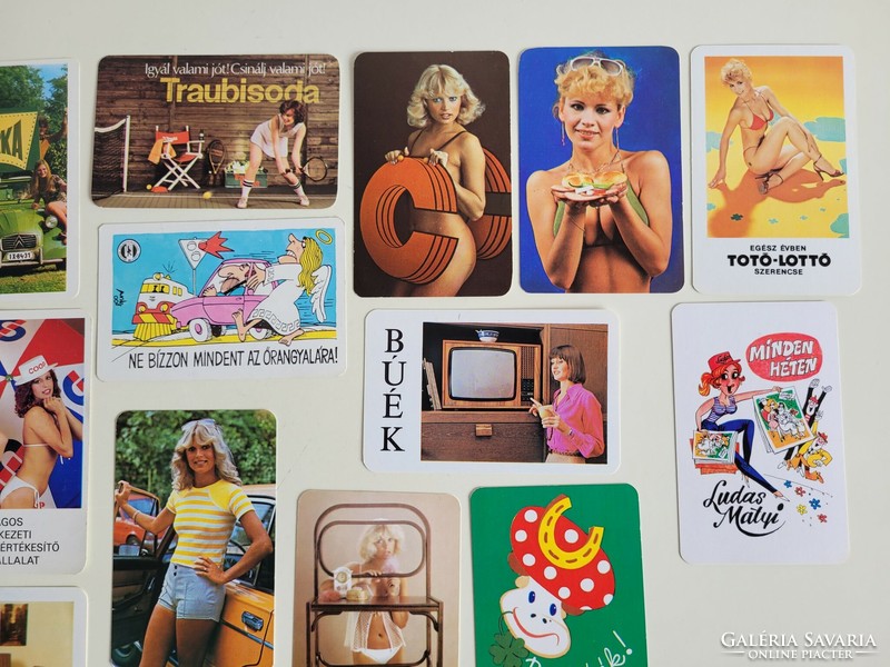 Old retro 27 iconic advertising card calendar calendar 1974 - 1984 brand scale coop traubisoda