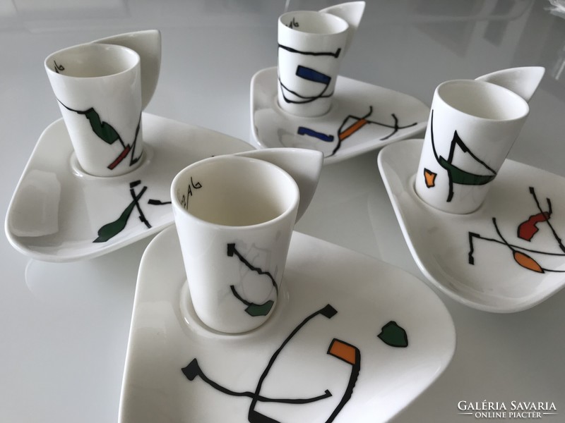 Modern porcelain mocha cups from the German company Gilitzer