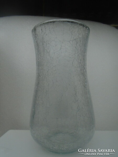 Beautiful color 16 cm white cracked veil glass veil karcagi berek bath glass vase