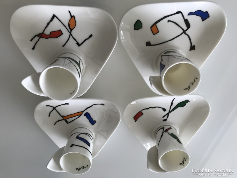 Modern porcelain mocha cups from the German company Gilitzer