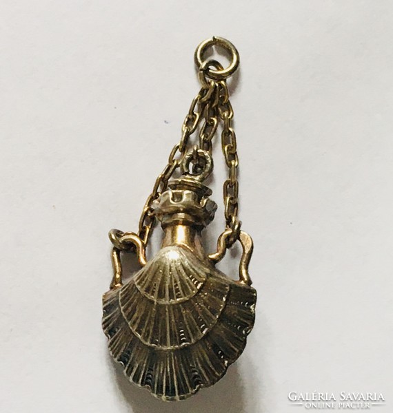 Small rococo poison or perfume silver pendant xviii. No. Antique