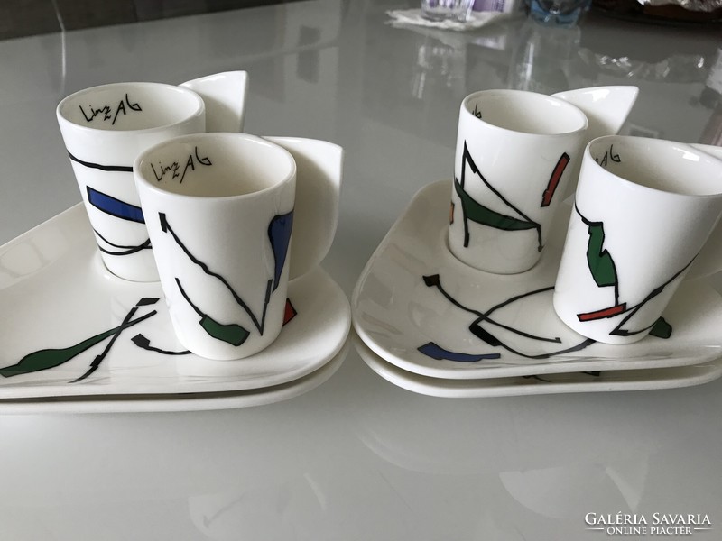 Modern porcelán mokkás csészék a német Gilitzer cégtől