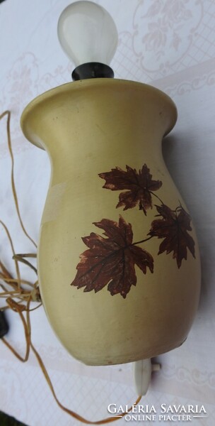 Antique ceramic lamp with autumn pattern