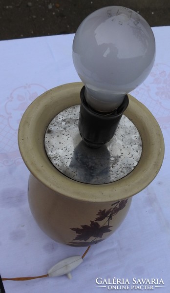 Antique ceramic lamp with autumn pattern