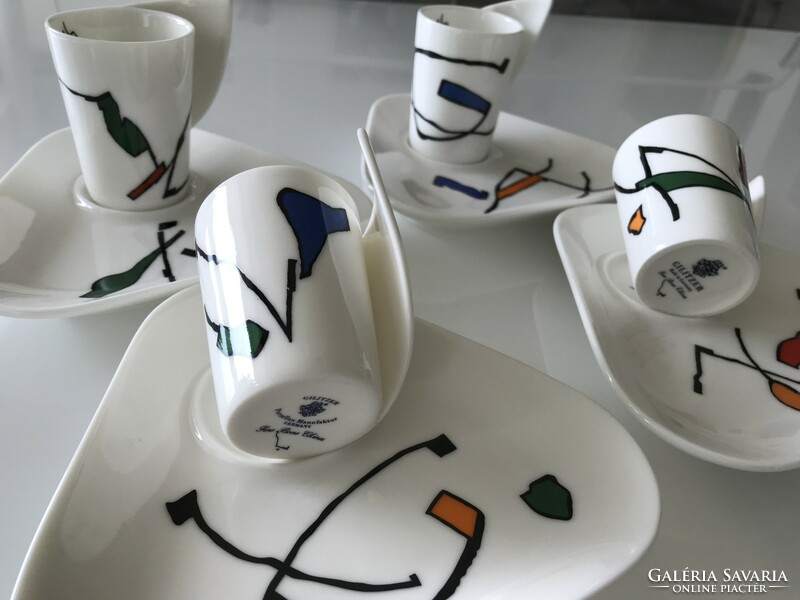 Modern porcelán mokkás csészék a német Gilitzer cégtől