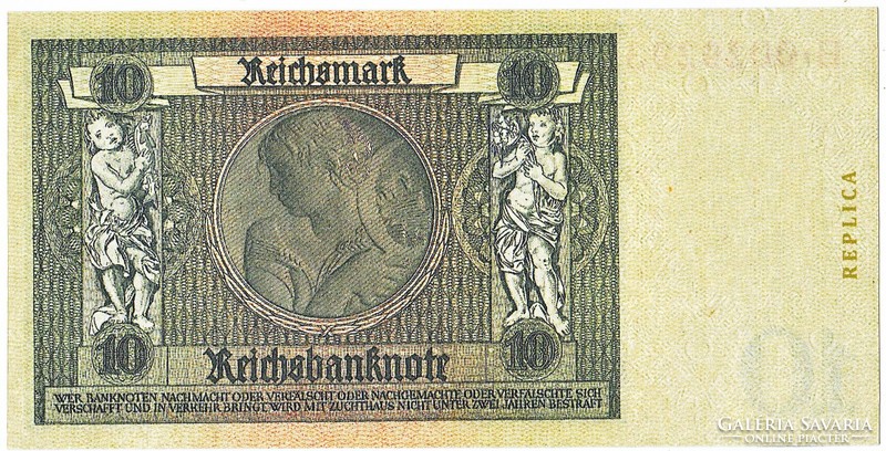 Germany fantasy 10 marks 1929 replica unc