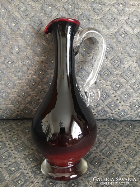 Very nice French layered art glass jug