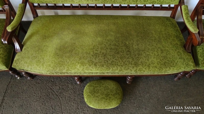 1K710 old six-piece green pewter sofa lounge set