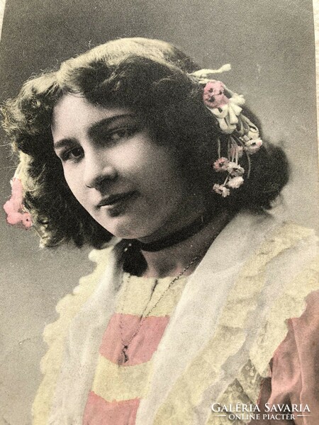 Antik színezett képeslap  -  1906
