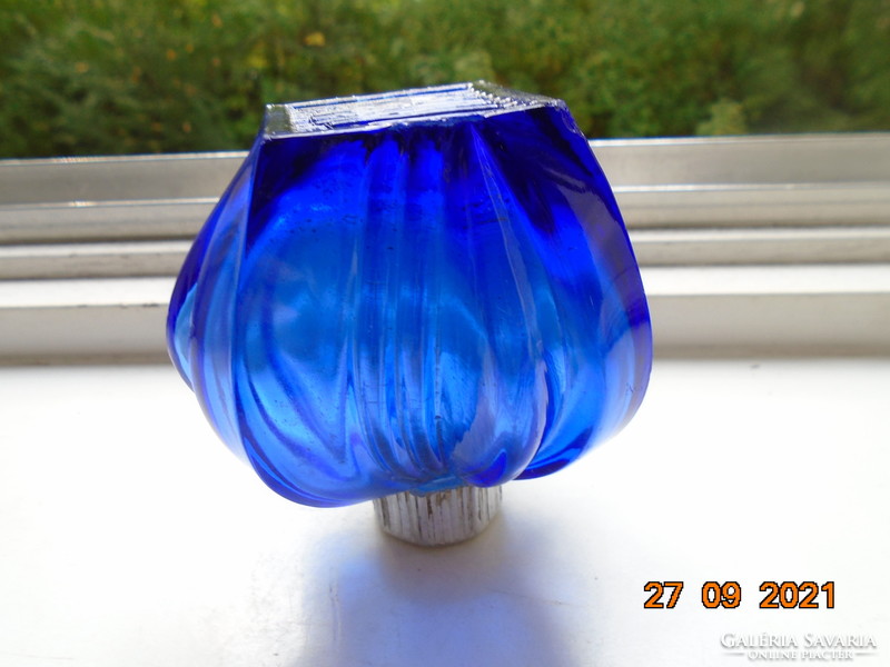 Antique cobalt blue art-deco perfume bottle