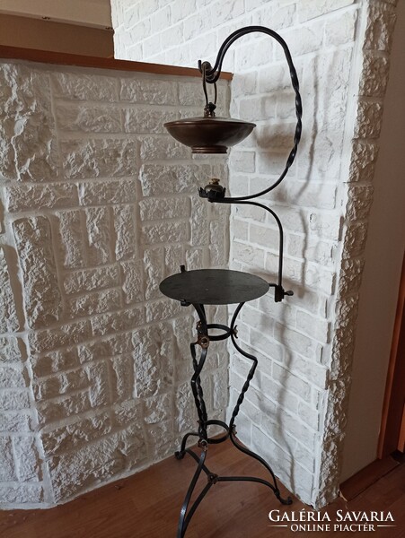Wrought iron and copper tea stand