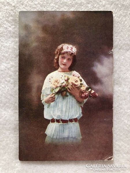 Antique colored postcard