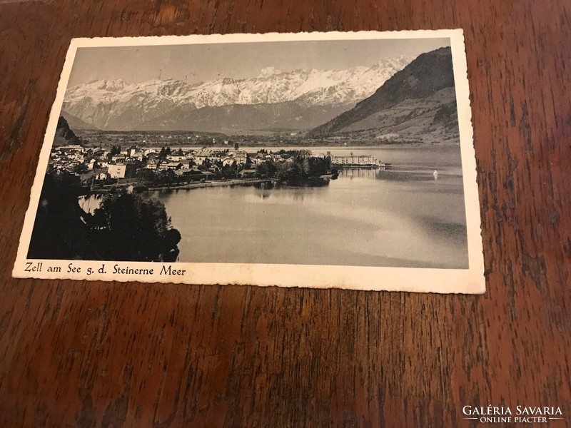 Old postcard. Zell am see / steinere meer/ with old Austrian stamp.