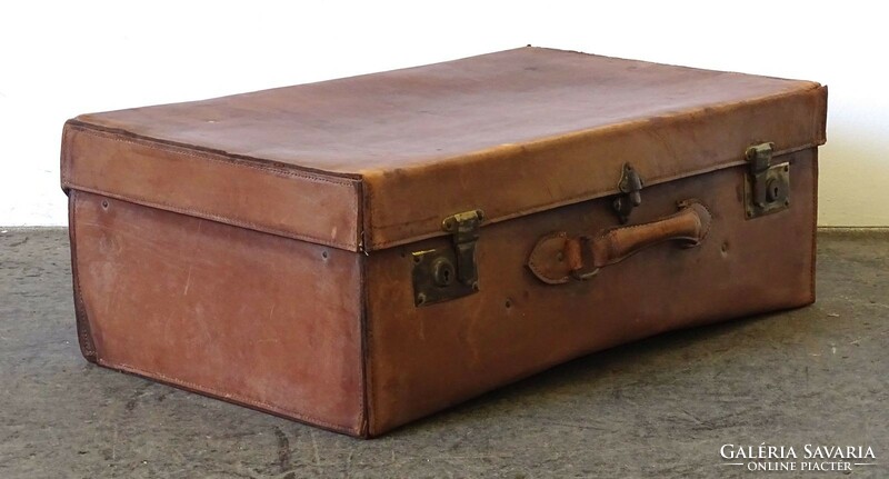 1K744 antique cowhide suitcase