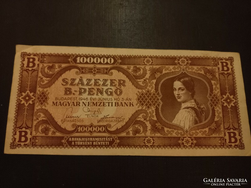 1946-os 100000 B.-Pengő EF+