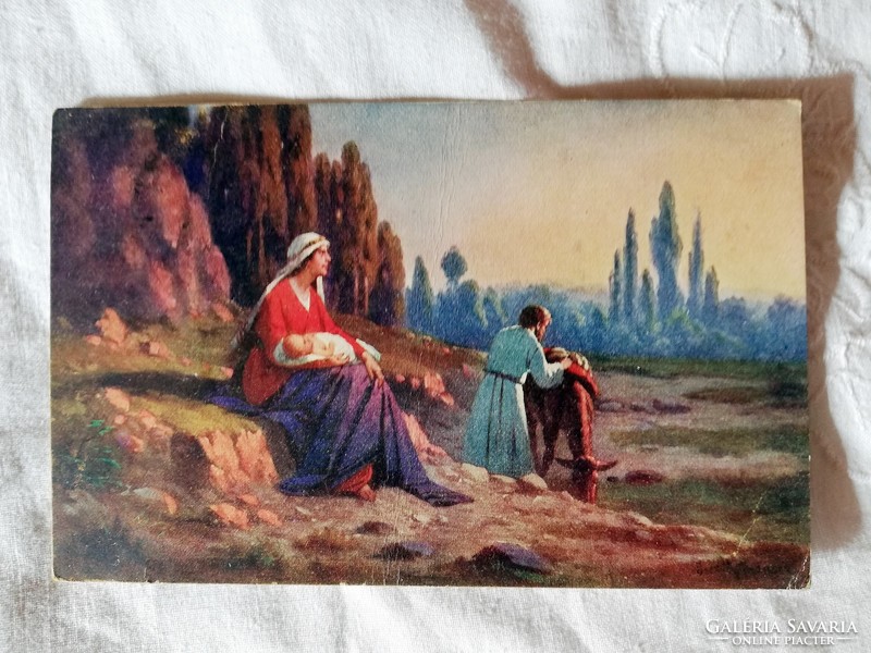 Greeting card with a religious theme, from 1916. /360/