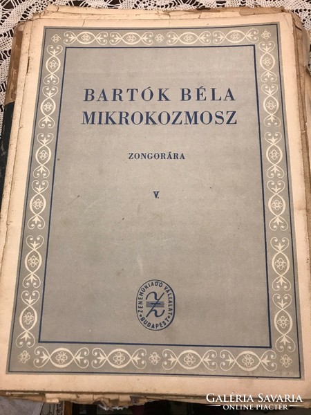 Bartók Béla: Mikrokozmosz zongorára,zenemű,zenedarabok zongorára.Zongora kotta.