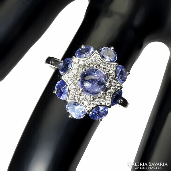 57 And genuine tanzanite 925 sterling silver ring