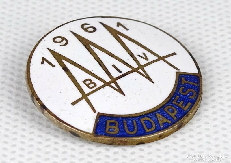 1K773 biv Budapest industrial fair enameled badge 1961
