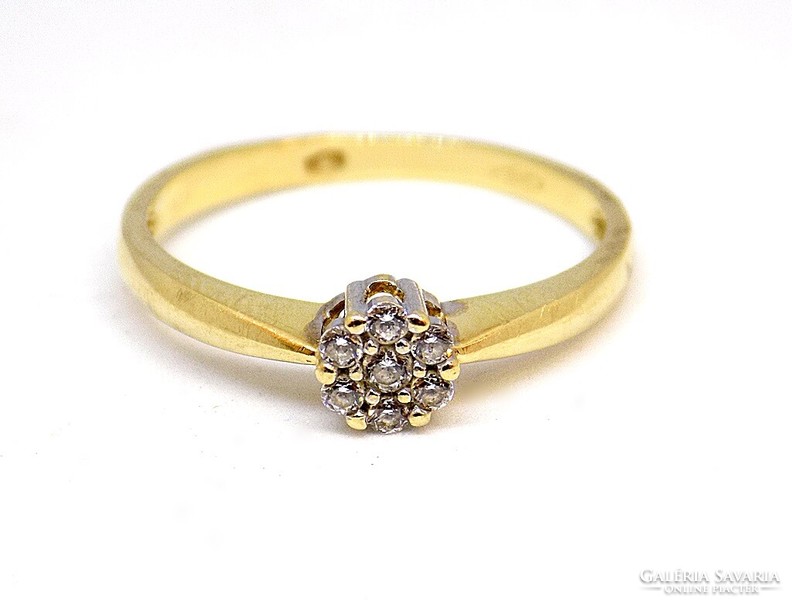 Virágos köves arany gyűrű (ZAL-Au111802)