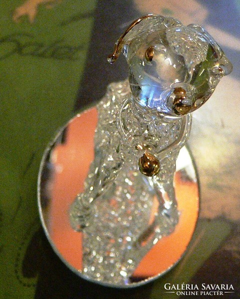 Glass dog figure