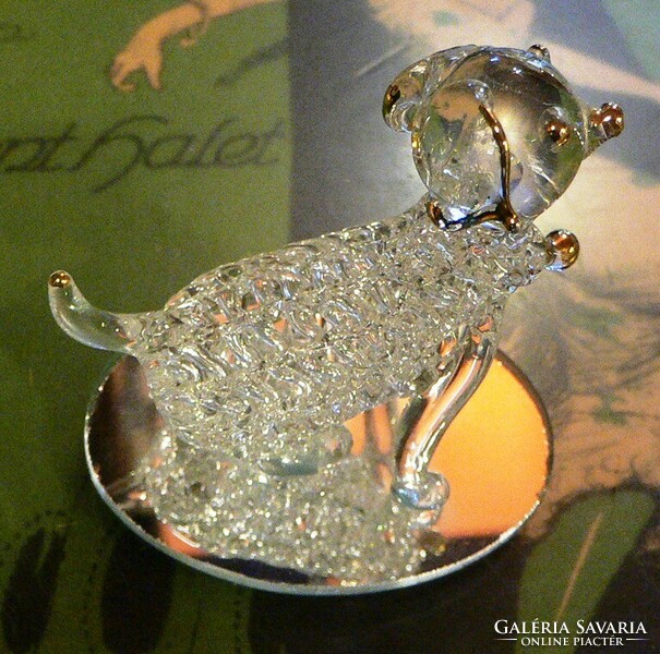 Glass dog figure