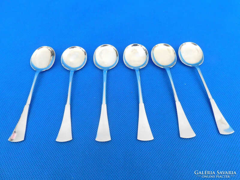 Set of 6 silver cream spoons 147 gr 14 cm