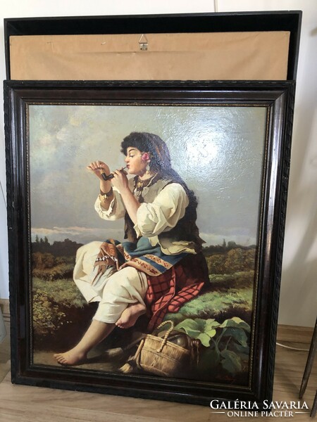 Antique beautiful oil painting