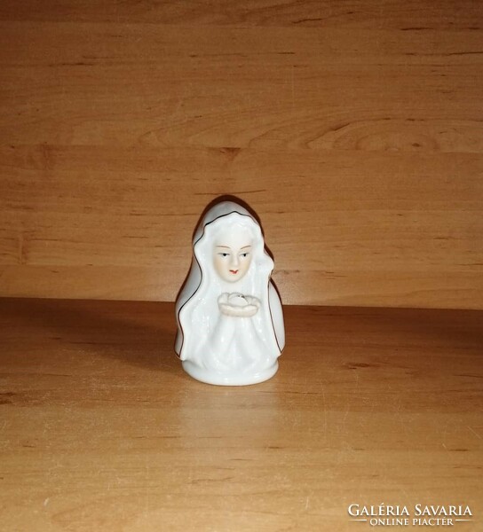Szűz Mária porcelán figura kegytárgy 8 cm magas (po-1)