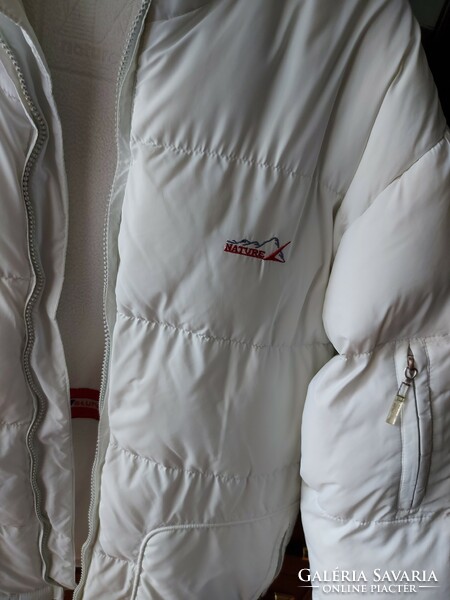 Nature márkajelzésű fehér női dzseki kabát újszerű állapotú M méret