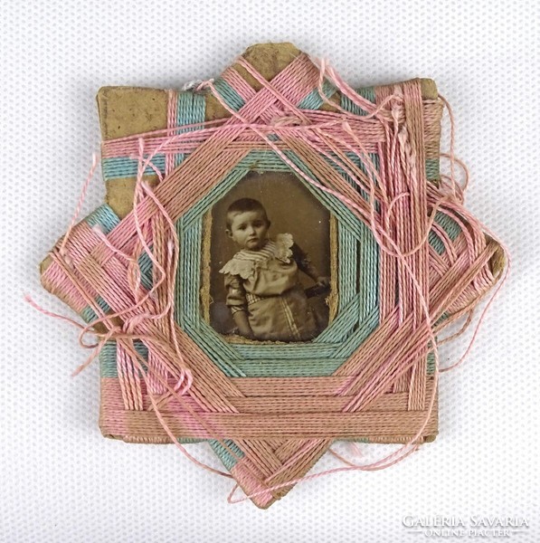 1K724 antique Judaic handwork photo holder Star of David shape Jewish souvenir 3 pieces