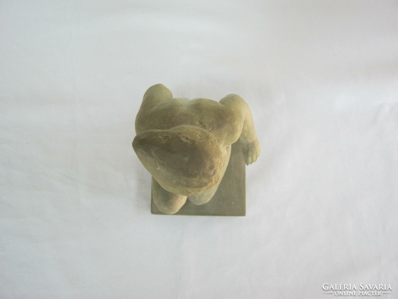 Retro ... R. Kiss lenke marked applied art miniature plastic ceramic female nude