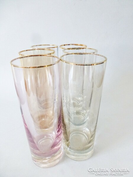 Retro, colored glass short drink set, aperitif set