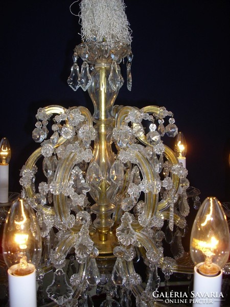 Mary Theresa crystal chandelier with 12 burners