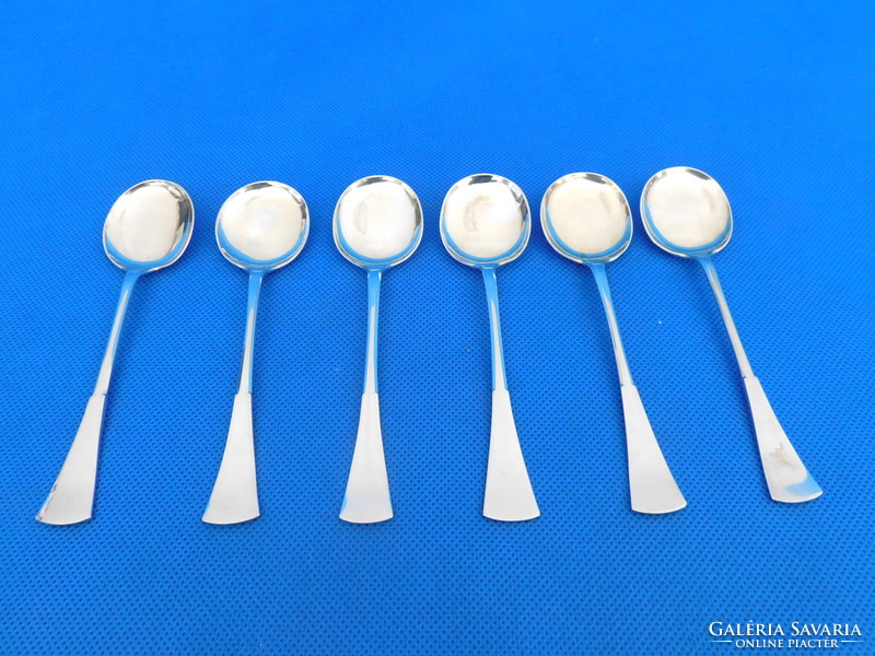 Ezüst 6sz krémbrülés  kanál garnitúra 147 gr  14 cm