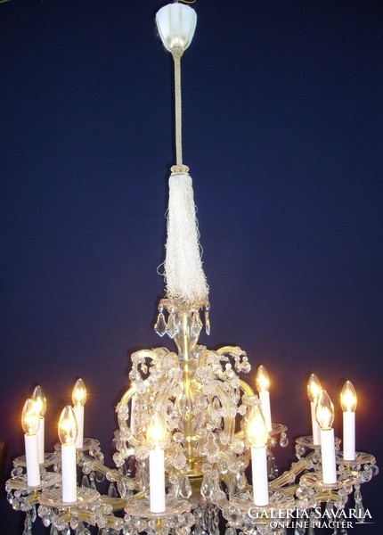 Mary Theresa crystal chandelier with 12 burners