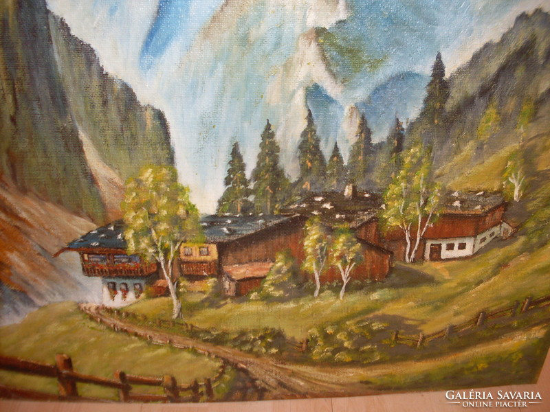 Landscape oil painting painted on wood 71x57cm