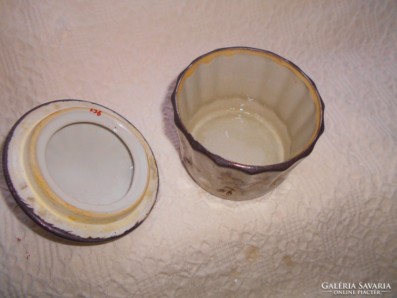Antique hard ceramic bonbonnier