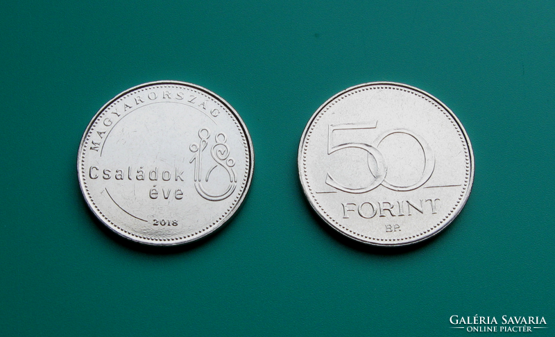 2018 - Year of Families - commemorative version of the 50 forint circulation coin