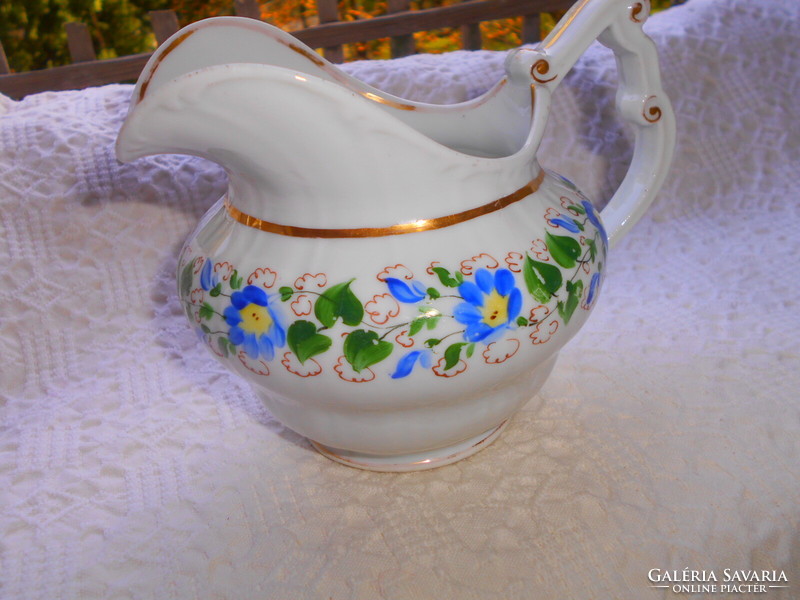 Biedermeier pouring hand painted porcelain jug