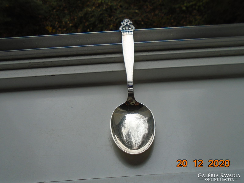 Norwegian silver plate spoon with otter pattern