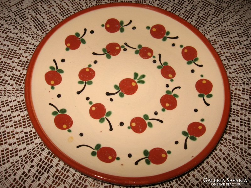 Old painted wall plate