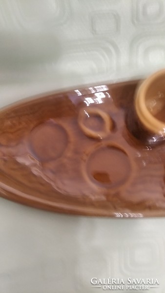 Ceramic flawless brown brandy set