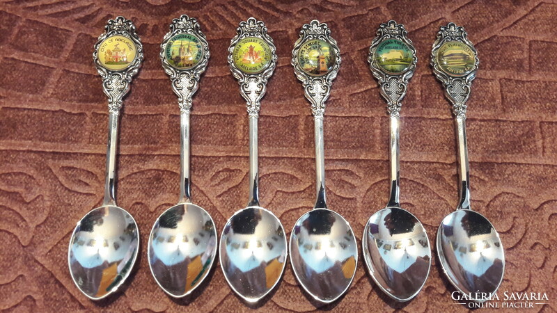 Silver-plated decorative spoon set in box (l2840)