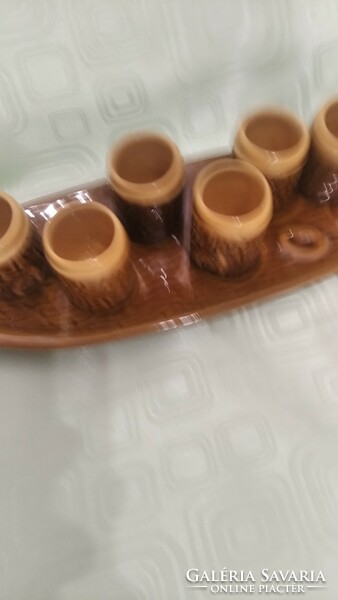 Ceramic flawless brown brandy set