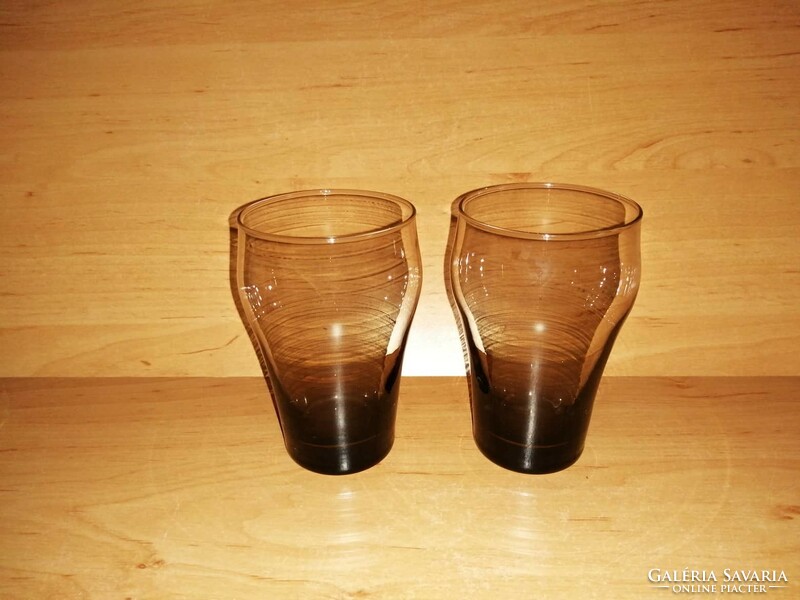 Pair of retro smoke-colored glass glasses 11 cm (z)