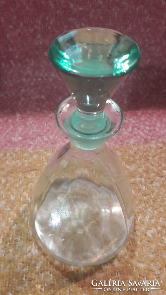 Green glass brandy glasses with spout (l2651)