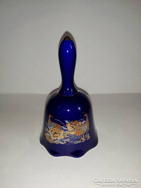Blue porcelain peacock pattern table bell 12 cm (/9k-1)