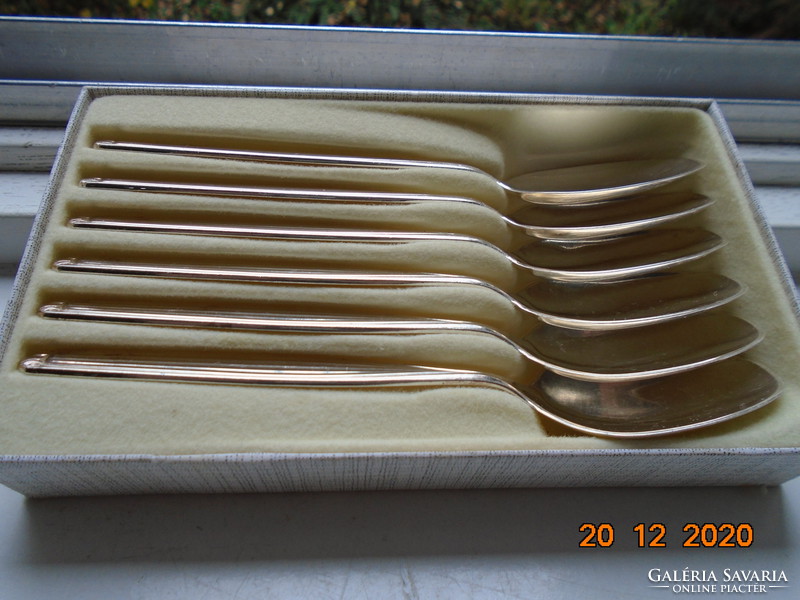 Norwegian silver plate thomsen & knusdsen ice cream solvplett isskjeer t.K.60 Gr in set box