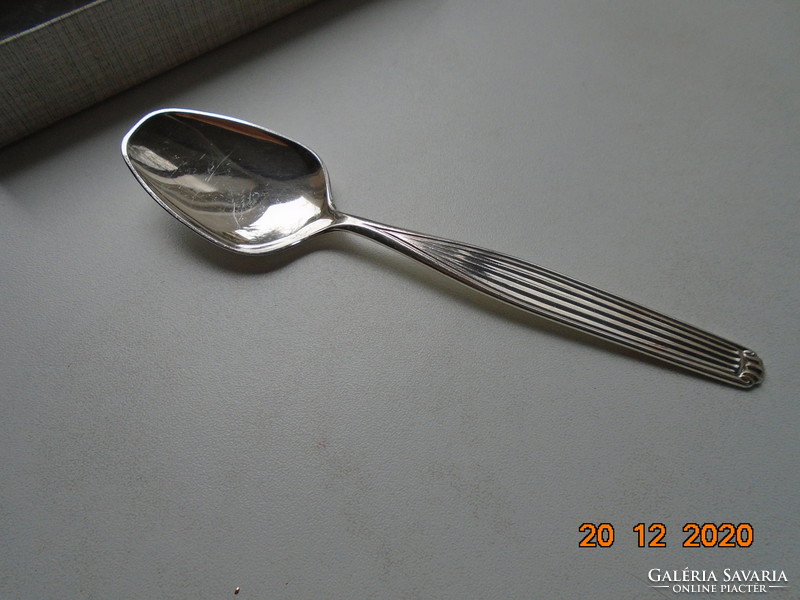 Norwegian silver plate thomsen & knusdsen ice cream solvplett isskjeer t.K.60 Gr in set box